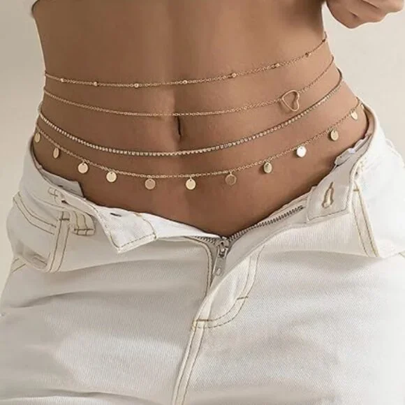 Free People | Accessories | Set Of 4 Waist Chain Belly  display picture 3